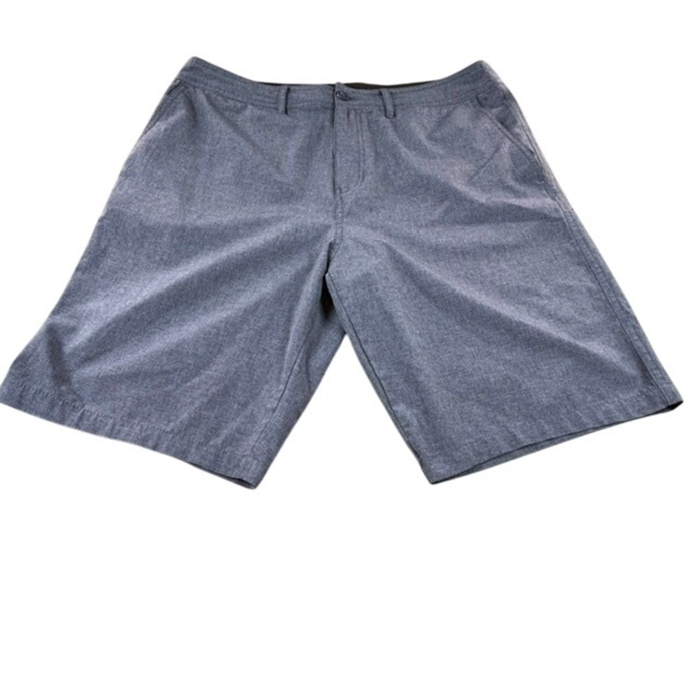 Elysian Performance Men's Flat Front Hybrid Shorts 34 Heather Blue Inseam 10"